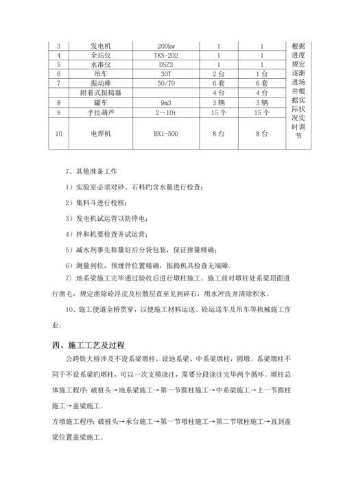 墩柱中系梁天系梁综合施工专题方案标.docx