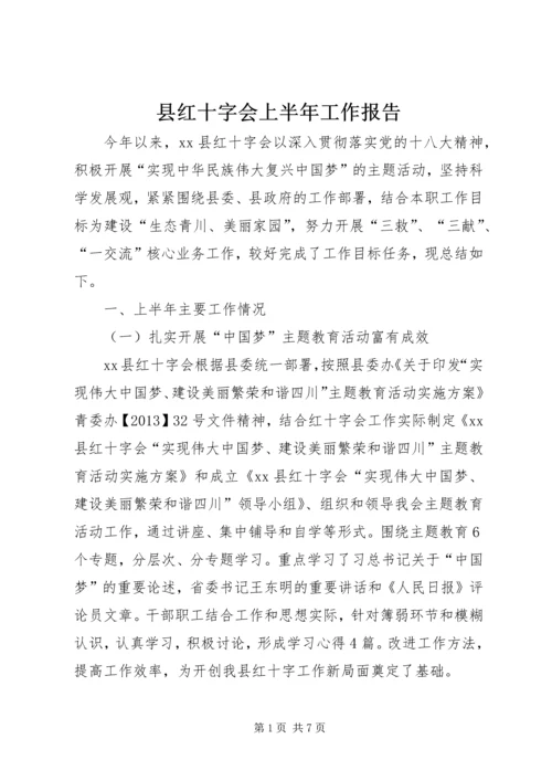 县红十字会上半年工作报告.docx