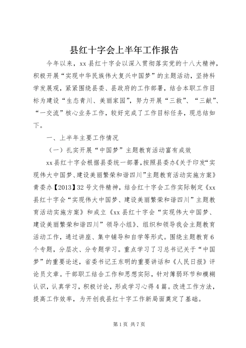 县红十字会上半年工作报告.docx