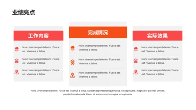 多色扁平业绩亮点