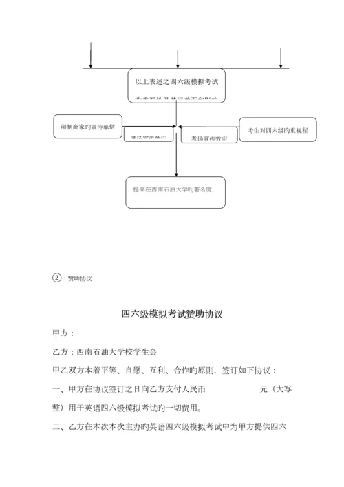 2023年英语四六级模拟考试赞助策划书.docx