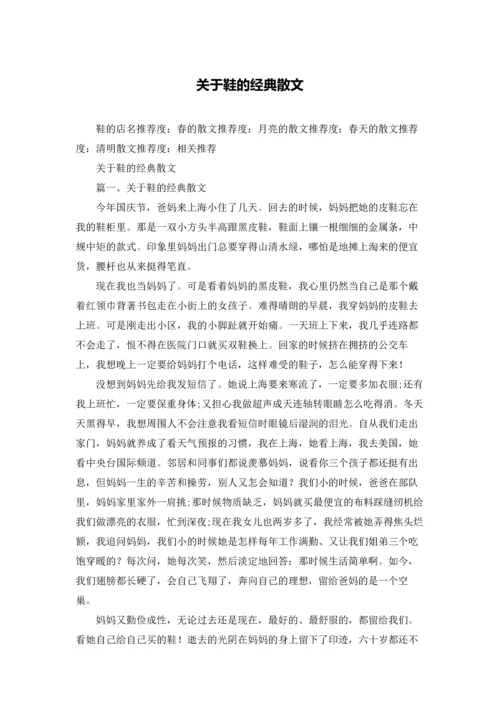 关于鞋的经典散文.docx