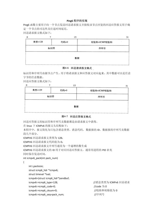 简单的ping6程序的实现内有代码.docx