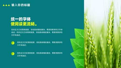 绿色简约农业项目推广计划书PPT模板