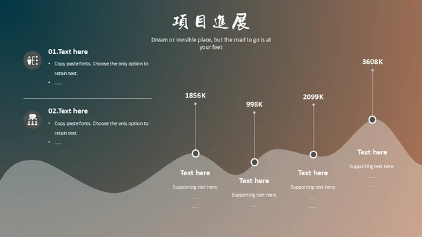 漫步旅途梦想彼端通用PPT模板