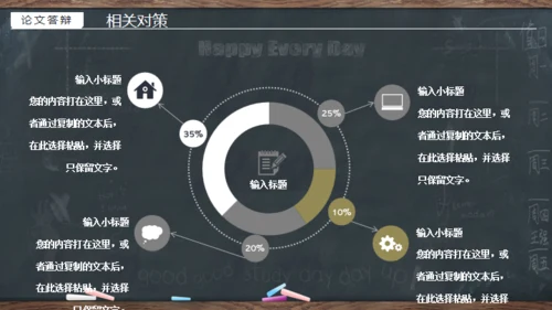 黑板风严谨实用毕业答辩通用PPT模板