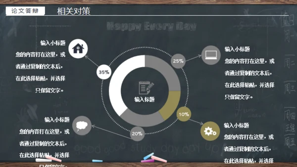 黑板风严谨实用毕业答辩通用PPT模板