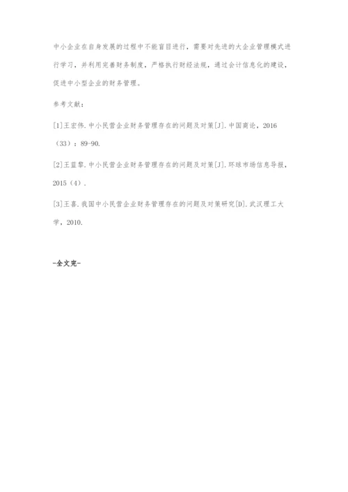 中小民营企业财务管理存在的问题及其对策.docx