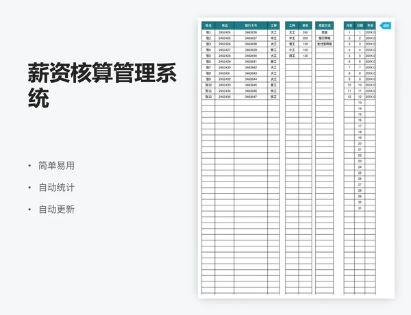 薪资核算管理系统