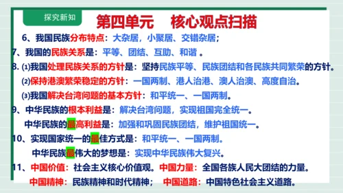 九上道法第四单元《和谐与梦想》复习课件2024 