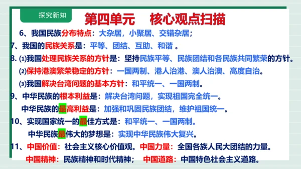 九上道法第四单元《和谐与梦想》复习课件2024 