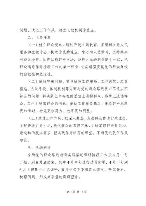 党的群众路线教育实践活动调研方案.docx