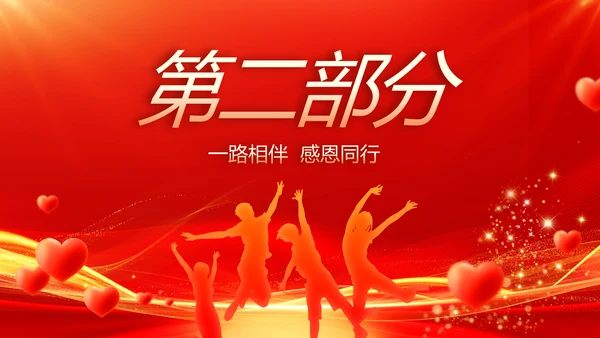 红色喜庆员工生日会生日派对动态PPT模板