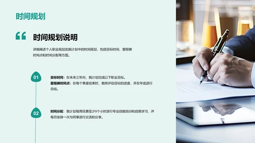 绿色商务现代个人职业发展述职PPT模板