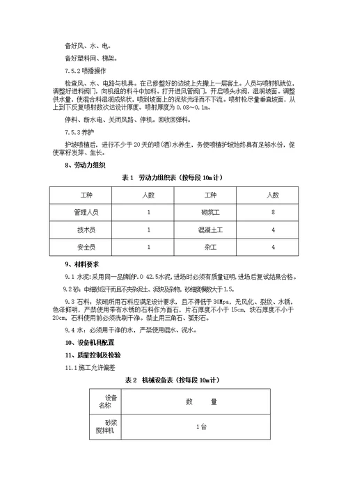 铁路路基工程边坡防护施工作业指导书