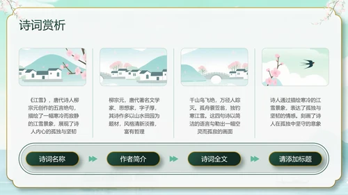 绿色中国风10首必背古诗词PPT