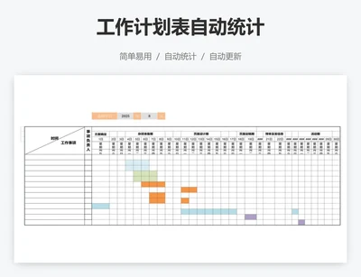 工作计划表自动统计