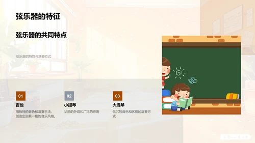 音乐与乐器教学PPT模板