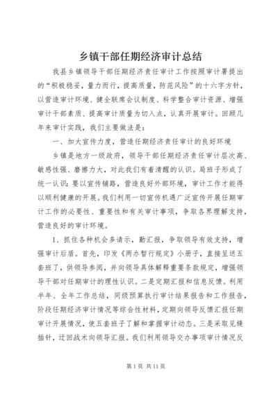 乡镇干部任期经济审计总结.docx