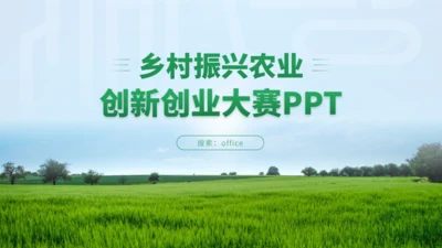 乡村振兴农业项目创新创业大赛通用PPT模板