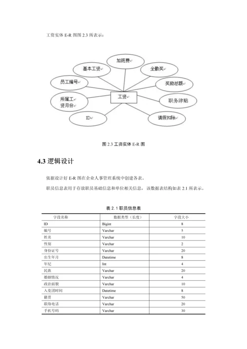 企业人事综合管理系统概要设计.docx