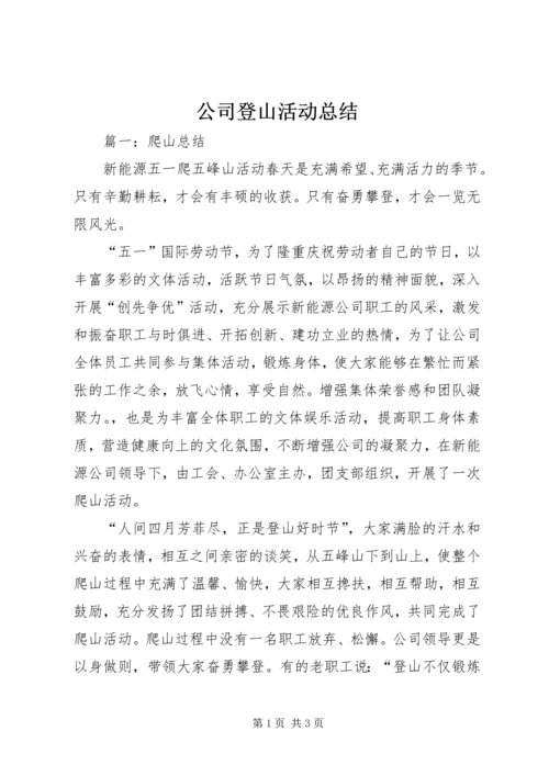 公司登山活动总结.docx