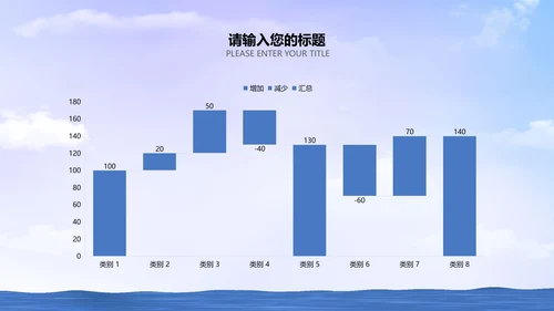 蓝色清新简约世界节水日PPT模板