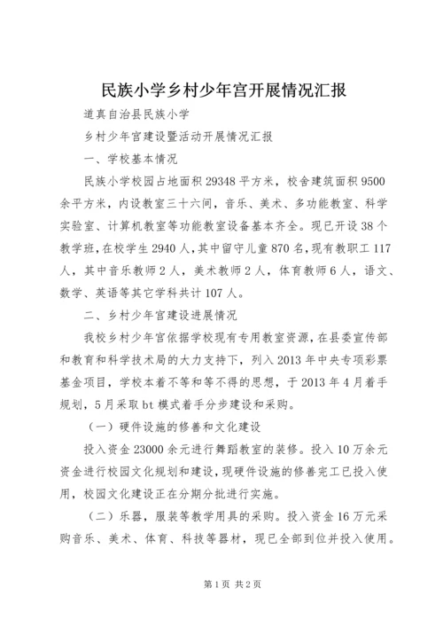 民族小学乡村少年宫开展情况汇报.docx