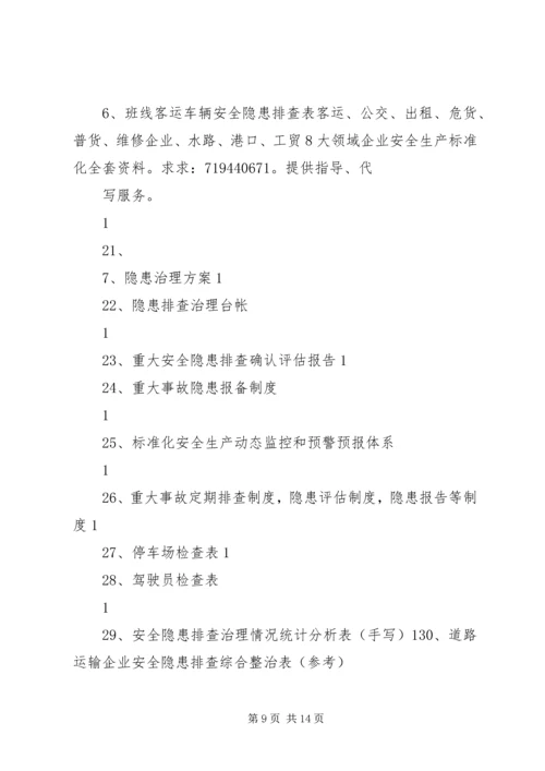 全套客运企业安全生产(安全生产状况评估最新修订)文件资料.docx