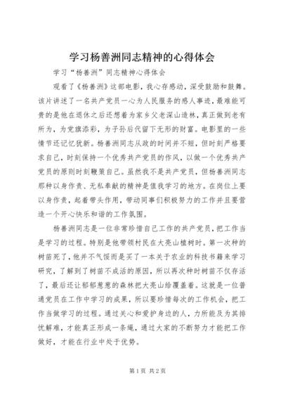 学习杨善洲同志精神的心得体会.docx