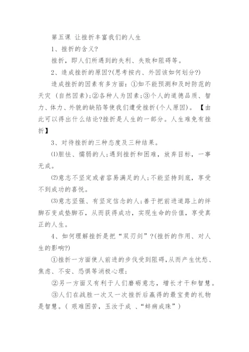 人教版初一下政治知识点总结.docx