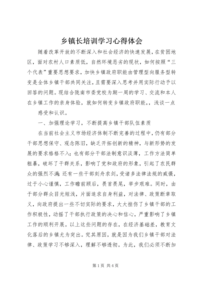 乡镇长培训学习心得体会.docx