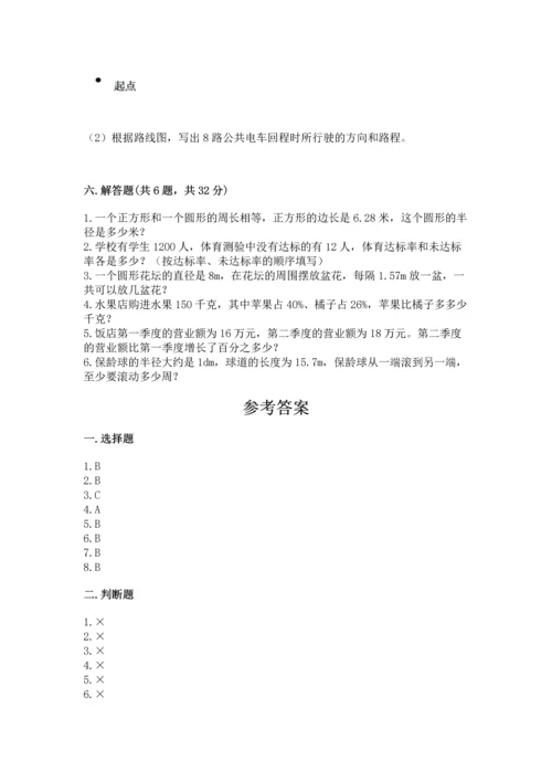 人教版六年级上册数学期末测试卷精品【完整版】.docx