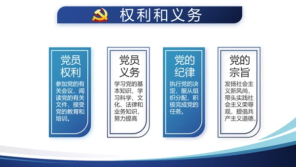 蓝色简约大气党建学习教育活动动态PPT模板