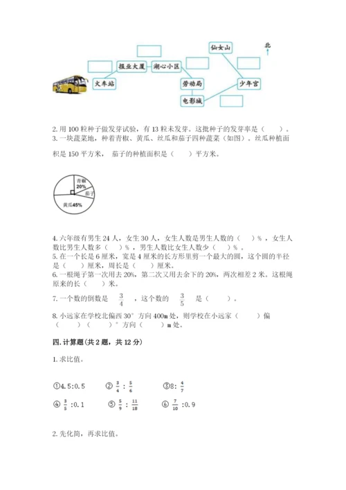 六年级上册数学期末测试卷含完整答案（典优）.docx