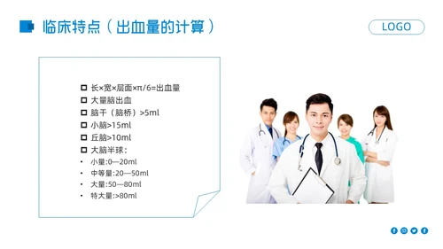 蓝色简约高血压脑出血护理查房PPT模板宣传PPT动态PPT