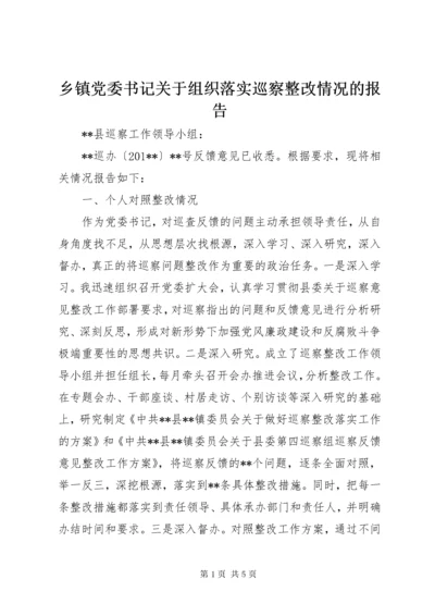 6乡镇党委书记关于组织落实巡察整改情况的报告.docx