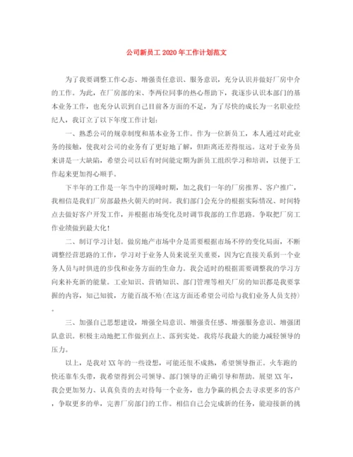 精编之公司新员工年工作计划范文.docx