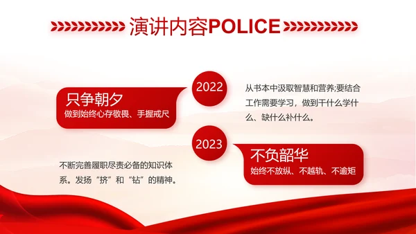 红色大气公安人民警察工作总结汇报动态PPT
