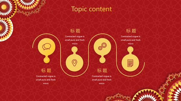 红色传统喜庆工作总结汇报动态PPT