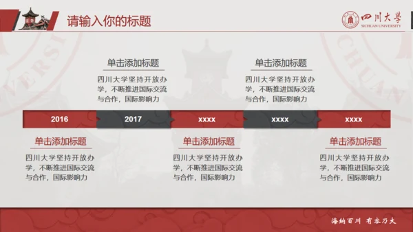 四川大学论文答辩通用PPT模板