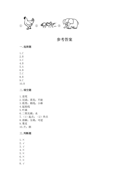 教科版一年级上册科学期末测试卷附参考答案【综合卷】.docx
