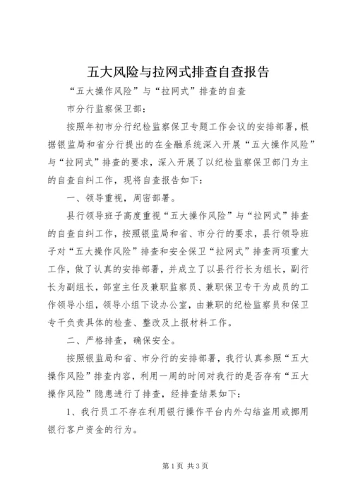 五大风险与拉网式排查自查报告.docx