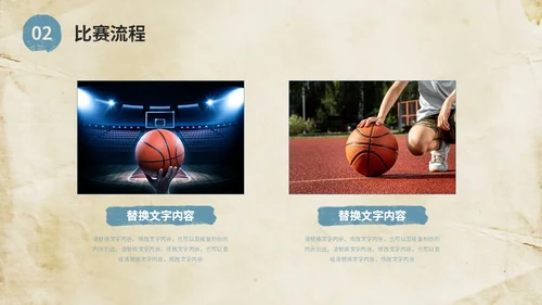 复古风街头篮球比赛活动策划方案PPT