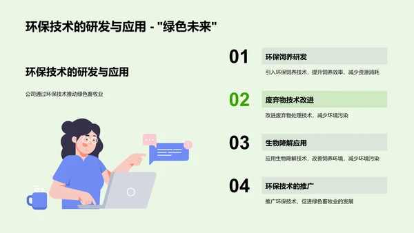 述职报告：绿畜牧业实践PPT模板