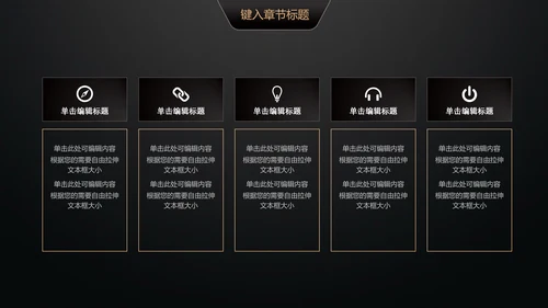 黑金轻奢商业计划书通用PPT模版