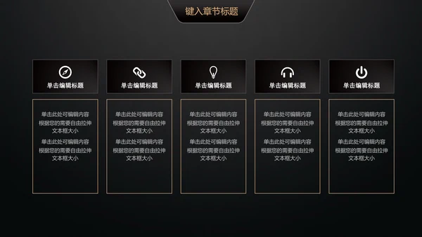 黑金轻奢商业计划书通用PPT模版