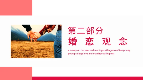 当代青年大学生婚恋意愿调查PPT模板