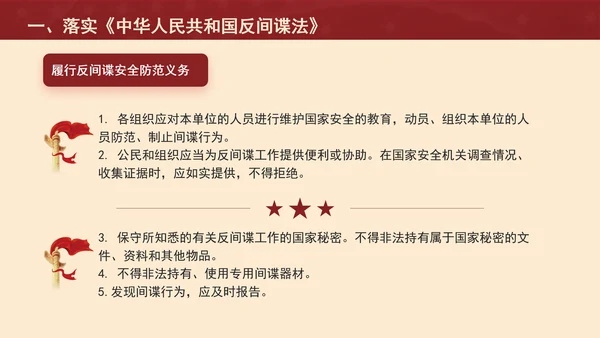 保密警示教育课堂反奸防谍人人有责PPT