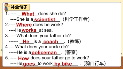 Unit 5 What does he do(复习课件)-六年级英语上册同步高效课堂系列（人教版PE